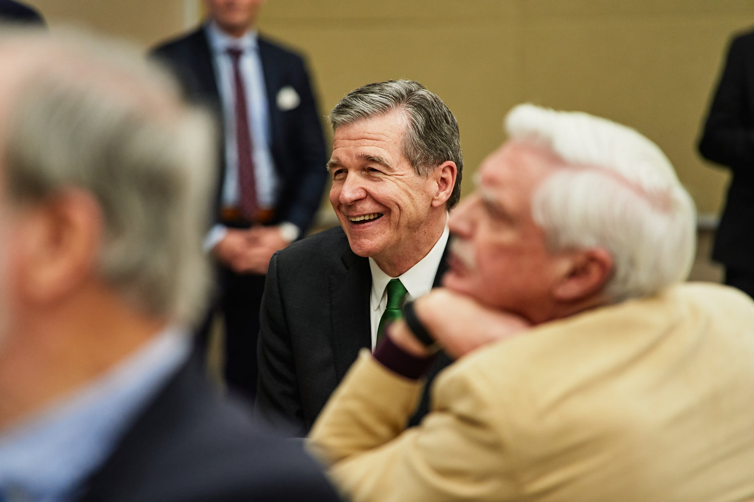Gov. Roy Cooper visited Chatham County Democrats at the Chatham County Agriculture & Conference Center.
